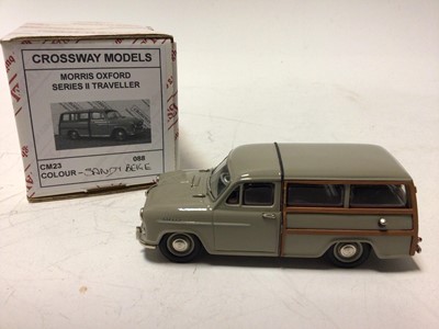 Lot 50 - Crossways Models Morris Ocford MO Prototype of a limited run of 400, Morris Oxford Series II Traveller No.88 of 600 both boxed with certificates (2)