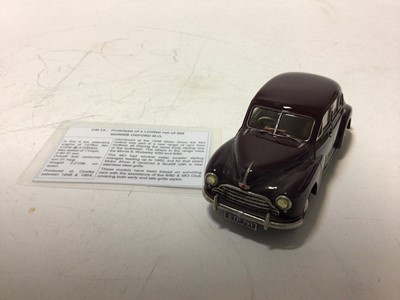 Lot 50 - Crossways Models Morris Ocford MO Prototype of a limited run of 400, Morris Oxford Series II Traveller No.88 of 600 both boxed with certificates (2)