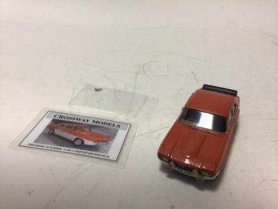 Lot 51 - Crossways Models Ford Capri 3 litre custom No.4 of limited edition of 25 metallic Appolo Green plus one other Ford Capri 3 litre No.11 of limited edition of 25 finished in metallic orange over whit...