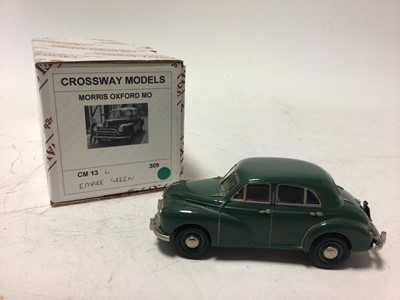 Lot 52 - Crossways Models Morris 8 S2 2 Door Saloon No.339 of a limited edition of 400, Morris Oxford MO No.309 of 400 limited edition both boxed with certificates (2)