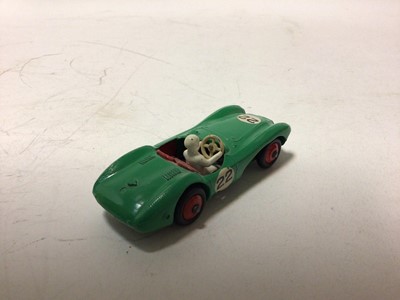 Lot 35 - Dinky Aston Martin DB3 Sports Car No 110, in two different colourways, Green and Grey, both in original boxes (2)