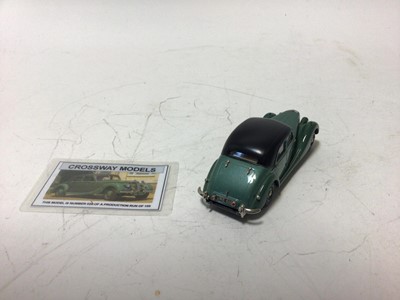 Lot 53 - Crossways Models Riley RMB 2.5 litre Saloon No.29 of production run of 100, Morris Oxford Series II Traveller No.19 of 600 both boxed with certificates (2)