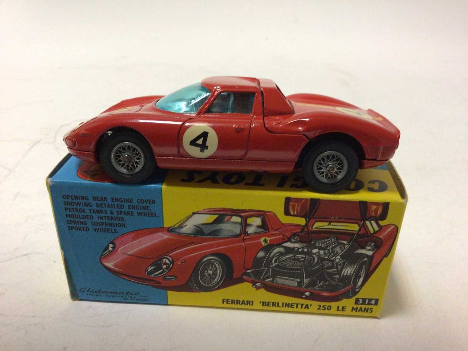 Lot 42 - Corgi Ferrari 'Berlinetta' 250 Le mans No 314, Marios 1800Gt, with Volvo Engine No 3424, Lotus elan Coupé No 319, all boxed (3)