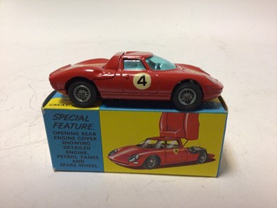 Lot 42 - Corgi Ferrari 'Berlinetta' 250 Le mans No 314, Marios 1800Gt, with Volvo Engine No 3424, Lotus elan Coupé No 319, all boxed (3)