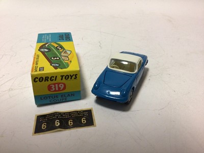 Lot 42 - Corgi Ferrari 'Berlinetta' 250 Le mans No 314, Marios 1800Gt, with Volvo Engine No 3424, Lotus elan Coupé No 319, all boxed (3)