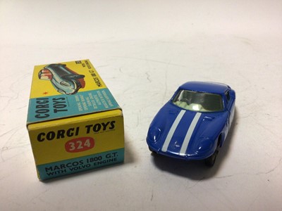 Lot 42 - Corgi Ferrari 'Berlinetta' 250 Le mans No 314, Marios 1800Gt, with Volvo Engine No 3424, Lotus elan Coupé No 319, all boxed (3)