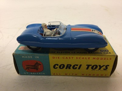 Lot 45 - Corgi lotus Mark Eleven le Mans Racing Car No.151A, MGA Sports Car No.302, both boxed (2)