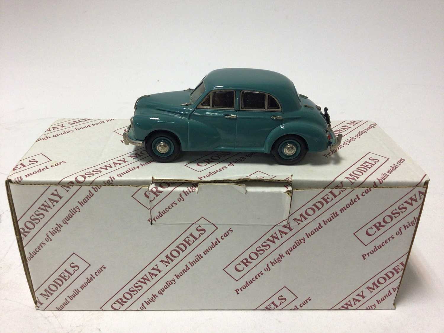 Lot 57 - Crossways Model Morris Oxford MO No.279 of limited edition of 400 finished in Thames blue and Armstrong Siddeley Whitley Connoisseur Classic No.73 of a limited run of 300 finished in beige with bro...