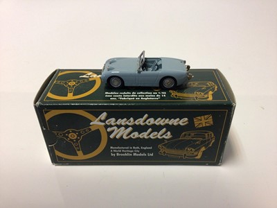 Lot 65 - Lansdowne Models LDM 1A Austin Healey Sprite MK1, LDM 9A 1953 Austin Somerset Convertible, LDM 5A 1957 Rover all boxed (3)