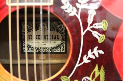 ギター SUZUKI Hummingbird FH-250 1970s Lot 2215 - 1970s Suzuki acoustic Hummingbird guitar by