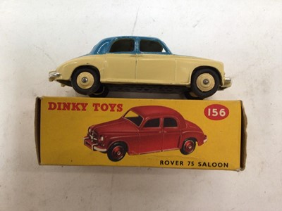 Lot 73 - Dinky Rover 75 Saloon N.156, Ford Zephyr Saloon No.162 and Vauxhall Cresta Saloon No.164, all boxed