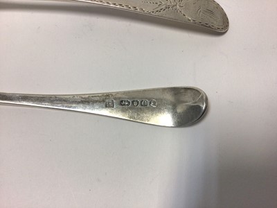 Lot 60 - Set of four George III silver spoons