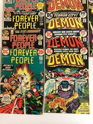 Lot 74 - Quantity of 1970's DC Comics Editor Jack Kirby's The Demon #5 #10 #11 #12 #13 #14 #16 together with The Forever People #2 #3 #4 #5 #9 #11