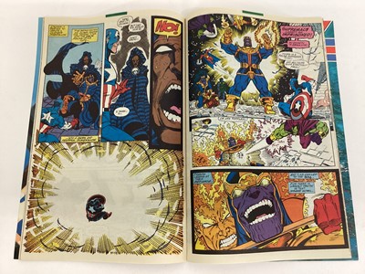 Lot 50 - Marvel comics The Infinity Gauntlet, issues 1, 3, 4 and 6. First issue includes Thanos and avengers. All priced 2.50usd. (4)