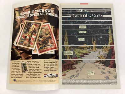 Lot 50 - Marvel comics The Infinity Gauntlet, issues 1, 3, 4 and 6. First issue includes Thanos and avengers. All priced 2.50usd. (4)