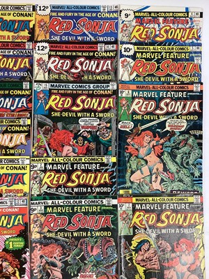 Lot 72 - Marvel comics Red Sonja, first solo series (1977 to 1979). Complete run from issues 1-15. Also to include Marvel feature presents Red Sonja issues 2-7 (1976). (21)