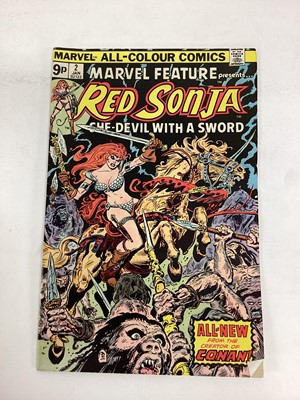 Lot 72 - Marvel comics Red Sonja, first solo series (1977 to 1979). Complete run from issues 1-15. Also to include Marvel feature presents Red Sonja issues 2-7 (1976). (21)