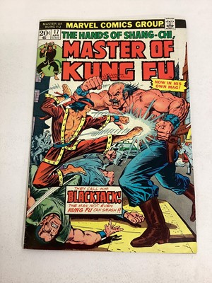 Lot 73 - Group of Marvel comics The hands of Shang-Chi, Master of Kung Fu (1974 to 1979). English and American price variants. Approximately 42 comics.