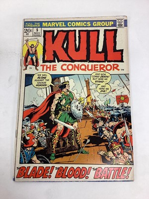 Lot 63 - Marvel comics Kull the Conqueror and Kull the Destroyer 1970's. Also includes king Conan and king sized annuals staring King Kull. English and American price variants. Approximately 30 comics.