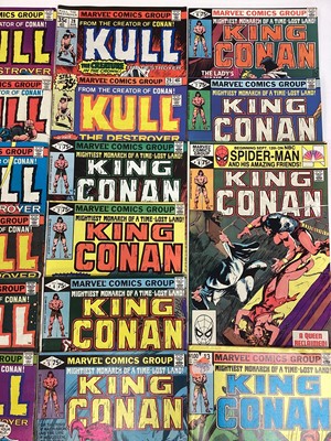 Lot 63 - Marvel comics Kull the Conqueror and Kull the Destroyer 1970's. Also includes king Conan and king sized annuals staring King Kull. English and American price variants. Approximately 30 comics.