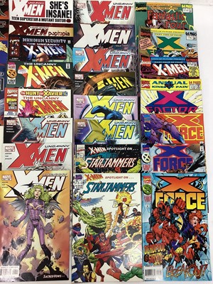 Lot 88 - Large collection of Marvel comics Mostly 1990's. To include X-Force, X-Factor, X-Men and others. Includes X-Force issue 2, 2nd apperance of Deadpool. Mostly American price variants. Approximately 1...