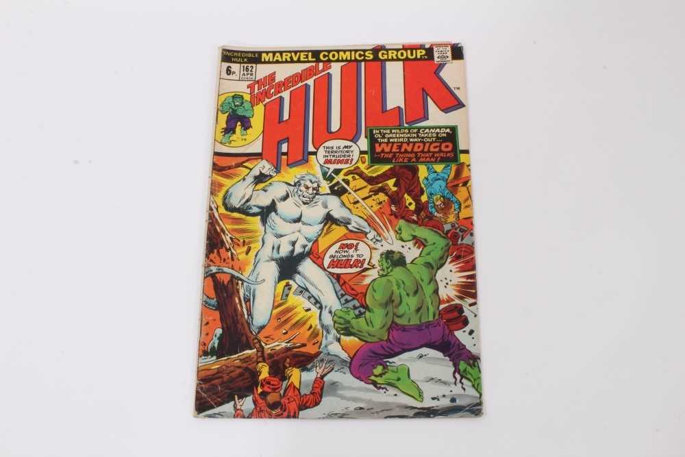 Lot 7 - Marvel comics the Incredible Hulk issue 162 (1973). 1st apperance of Wendigo. Priced 6p (1)