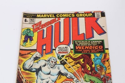 Lot 7 - Marvel comics the Incredible Hulk issue 162 (1973). 1st apperance of Wendigo. Priced 6p (1)