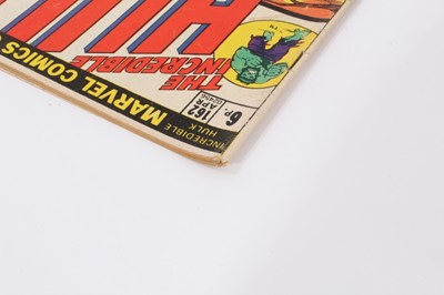 Lot 7 - Marvel comics the Incredible Hulk issue 162 (1973). 1st apperance of Wendigo. Priced 6p (1)