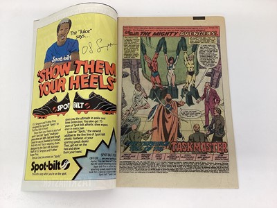 Lot 52 - Small group of Marvel comics to include Avengers #196 (1980), First full appearance of Taskmaster. Together with Marvel Team-up #95 (1980), First appearance of Mockingbird. Ghost Rider #50 (1980),...