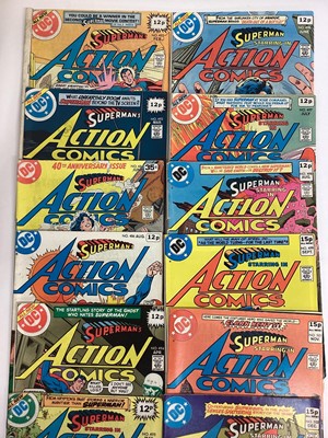 Lot 55 - Large quantity of 1970's DC Comics , Action Comics. To include #411 origin of Eclipso #481 1st appearance of Supermobile