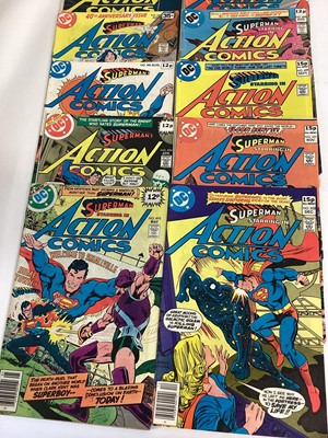 Lot 55 - Large quantity of 1970's DC Comics , Action Comics. To include #411 origin of Eclipso #481 1st appearance of Supermobile