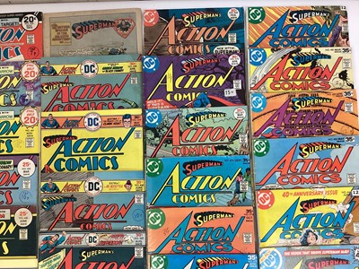Lot 55 - Large quantity of 1970's DC Comics , Action Comics. To include #411 origin of Eclipso #481 1st appearance of Supermobile