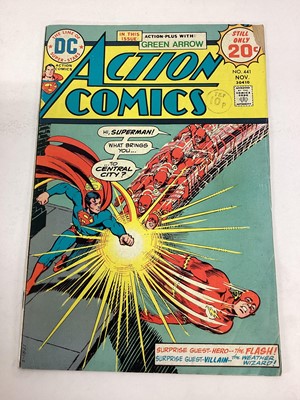 Lot 55 - Large quantity of 1970's DC Comics , Action Comics. To include #411 origin of Eclipso #481 1st appearance of Supermobile