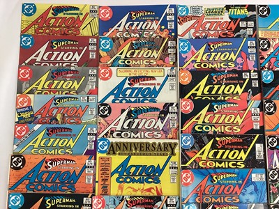 Lot 56 - Large quantity of 1980's DC Comics, Action Comics to include #521 1st appearance of Vixen, #527 1st appearance of Lord Satanis