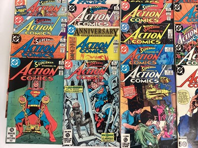 Lot 56 - Large quantity of 1980's DC Comics, Action Comics to include #521 1st appearance of Vixen, #527 1st appearance of Lord Satanis