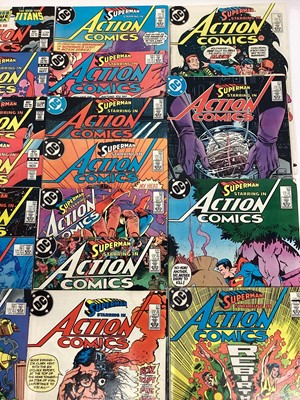 Lot 56 - Large quantity of 1980's DC Comics, Action Comics to include #521 1st appearance of Vixen, #527 1st appearance of Lord Satanis