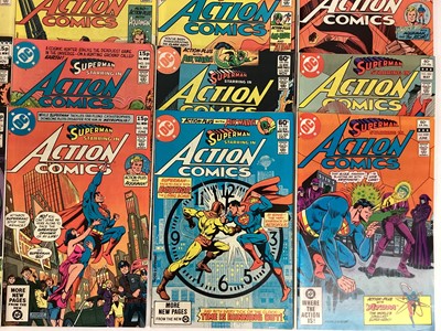 Lot 56 - Large quantity of 1980's DC Comics, Action Comics to include #521 1st appearance of Vixen, #527 1st appearance of Lord Satanis