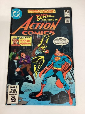Lot 56 - Large quantity of 1980's DC Comics, Action Comics to include #521 1st appearance of Vixen, #527 1st appearance of Lord Satanis