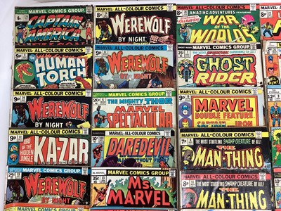 Lot 76 - Box of Marvel comics mostly 1970's. To include Modred the Mystic, Sub-mariner, Hercules, the Champions and many others. Approximately 65 comics.