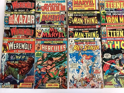 Lot 76 - Box of Marvel comics mostly 1970's. To include Modred the Mystic, Sub-mariner, Hercules, the Champions and many others. Approximately 65 comics.