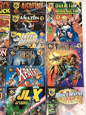 Lot 53 - Quantity of Amalgam Comics published by DC Comics to include BatThing #1, Challengers of the Fantastic #1, Dark Claw #1, Generation Hex #1, Iron Lantern #1, JLX Unleashed #1, Lobo The Duck #1, Supe...