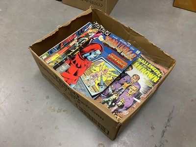 Lot 94 - Box of mostly 80's and 90's DC Comics to include Sonic Disruptor, Zatanna Mini series, Doc Savage, Armageddon 2001, The Brave and the bold Green Arrow and others. Approximately 150 comics
