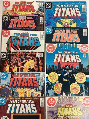Lot 83 - Large quantity of 1980's DC Comics, The New Teen Titans #1 #3-41 #45-47 together with Two annuals #1 #2