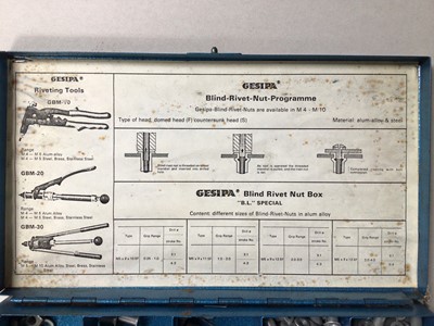 Lot 28 - Gesipa Blind Rivet gun and accesories, cased