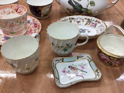 Lot 37 - Two Flight Worcester spirally fluted coffee cups, two Derby coffee cans and other items