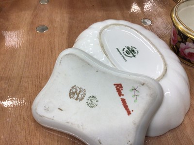 Lot 37 - Two Flight Worcester spirally fluted coffee cups, two Derby coffee cans and other items