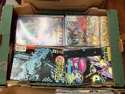 Lot 119 - Large quantity of Comics Valiant comics, Eclipse comics, Windjammer comics and others