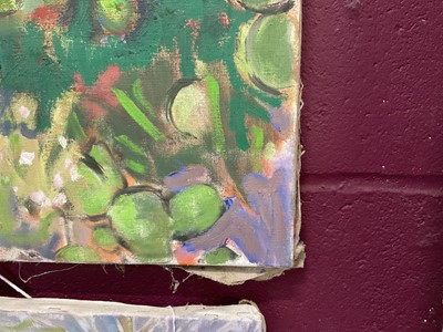 Lot 1100 - Joseph Plaskett (1918-2014) oil on canvas - The Garden Pot, unsigned, 100cm x 122cm, unframed