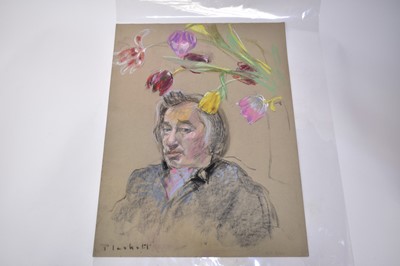 Lot 1114 - Joseph Plaskett (1918-2014) group of seven pastels on paper, Figure Studies, signed, approximately 65cm x 51cm