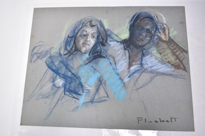 Lot 1115 - Joseph Plaskett (1918-2014) group of eight pastels on paper, Figure Studies, signed, approximately 65cm x 51cm